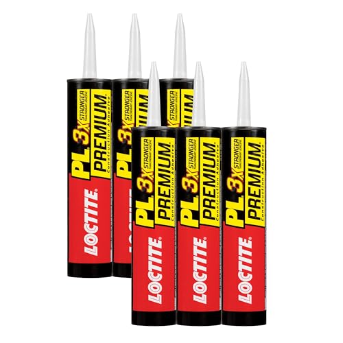 Loctite PL Premium Polyurethane Construction Adhesive, 10 fl oz Cartridge, 6 Pack - Versatile Construction Glue for Wood, Concrete, Stone, Metal & More - size: 6 Pack
