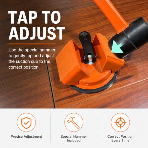 Heavy Duty Floor Gap Fixer Tool with Suction Cup for Smooth Laminate/Vinyl