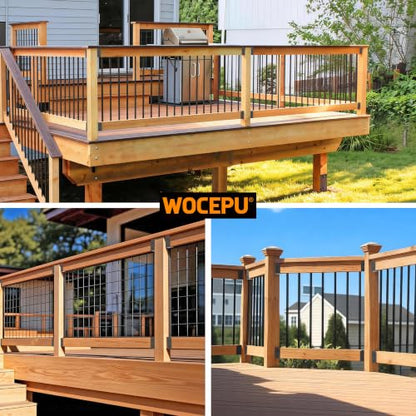 Deck Railing Connectors for 2"x4" (Actual 1.5"x3.5") Railing Wood Post (Parallel, 8pcs) - size: Parallel