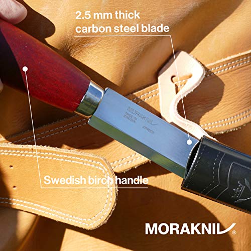 Morakniv Classic No. 3 Carbon Steel Craft Knife for Wood Carving and Crafting With Sheath, 5.3 Inch