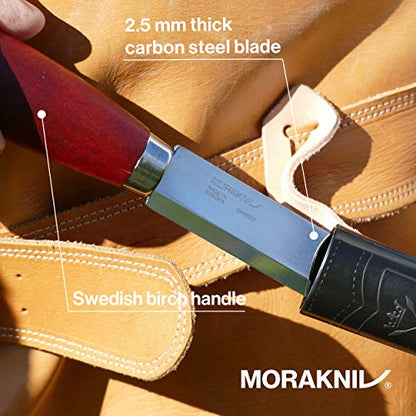 Morakniv Classic No. 3 Carbon Steel Craft Knife for Wood Carving and Crafting With Sheath, 5.3 Inch