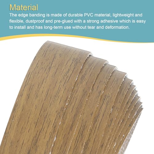 uxcell Edge Banding 1 1/8 Inch x 24.61ft Pre-Glued Wood Veneer Brown Walnut - color: Walnut, size: 1 1/8 Inch x 24.61ft