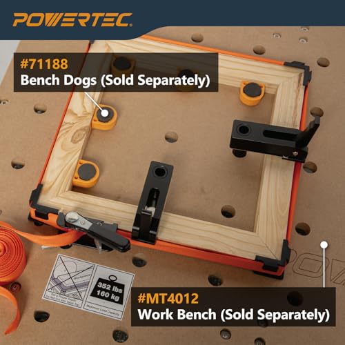 POWERTEC Adjustable Band Clamp for Woodworking - 15 ft. Adjustable Strap Clamp with Ratcheting Handle, Non-Marring Corners, 1000 lbs Capacity, 1 PK (72071) - style: 15 ft. Strap Clamp, 1PK