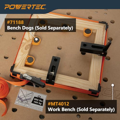 POWERTEC Adjustable Band Clamp for Woodworking - 15 ft. Adjustable Strap Clamp with Ratcheting Handle, Non-Marring Corners, 1000 lbs Capacity, 1 PK (72071) - style: 15 ft. Strap Clamp, 1PK