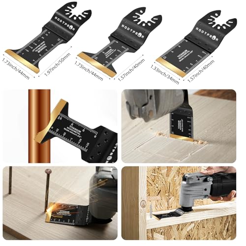20 PCS Titanium Oscillating Saw Blades Universal Oscillating Tool Blade - size: 20PCS