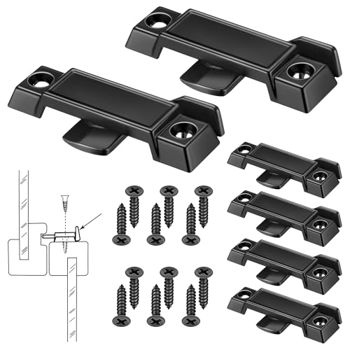 Saillong 6 Pack Window Sash Locks Compatible with Prime-Line F2590, Black - color: Black