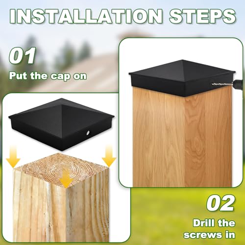 4x6 Heavy Duty Aluminum Post Caps Cover, Matte Finish Powder Coated Surface - color: Brown, size: 3.5" x 5.5"
