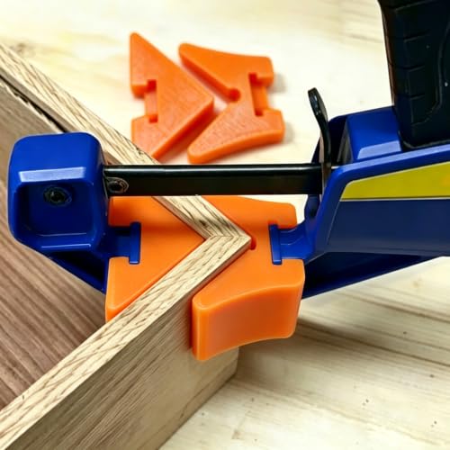 4PCS 90 Degree Corner Clamp for Gluing and Assembly, Compatible with Irwin Quick Grip Clamp Angle Clamps Adapter, Right Angle Clamps, Corner Support for Frame Box Cabinet Assembly