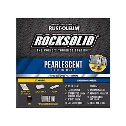 Rust-Oleum RockSolid Pearlescent Pearl Black Floor Coating - color: Pearl Black