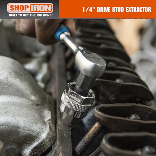 Shop Iron 51013 1/4-Inch Drive Mini Damaged Bolt and Stud Extractor | Works on 1/64-Inch-1/4-Inch Studs - size: 1/64” to 1/4”
