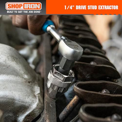 Shop Iron 51013 1/4-Inch Drive Mini Damaged Bolt and Stud Extractor | Works on 1/64-Inch-1/4-Inch Studs - size: 1/64” to 1/4”