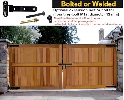 13" Heavy Duty Strap Gate Hinges,900LBS Load Capacity,Thickened Solid Steel - size: Large-R