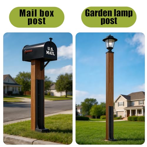 6 Pack Fence Post Repair Kit for 4x4 Wood Posts - size: 6 Pcs