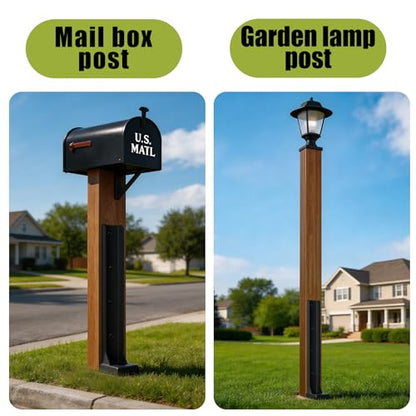 6 Pack Fence Post Repair Kit for 4x4 Wood Posts - size: 6 Pcs