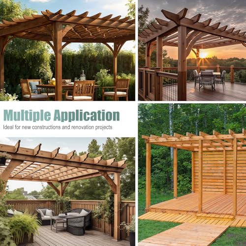 30 Pack Heavy Duty Hurricane Ties with Black Powder-Coated, Hurricane Straps Trusses/Rafters Ties Brackets Joist Hangers for Wood, Shed, Roof - style: Black