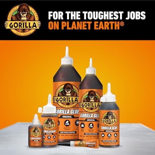 Gorilla Original Glue, Waterproof Polyurethane, Brown, 8 oz - size: 8oz