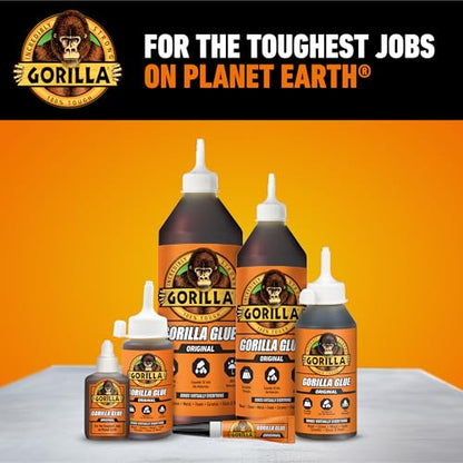 Gorilla Original Glue, Waterproof Polyurethane, Brown, 8 oz - size: 8oz