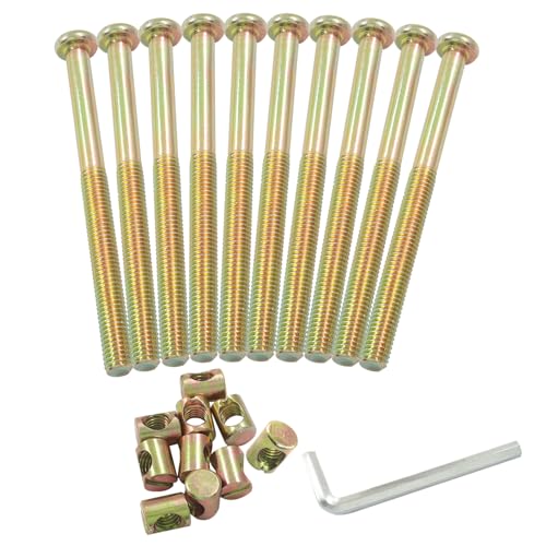 M8 X 100mm Barrel Bolt Nuts, 10 Pack - size: M8(100mm)