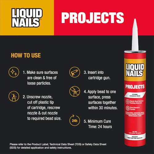 Liquid Nails 10 oz Interior Projects Construction Adhesive - size: 10 Ounce