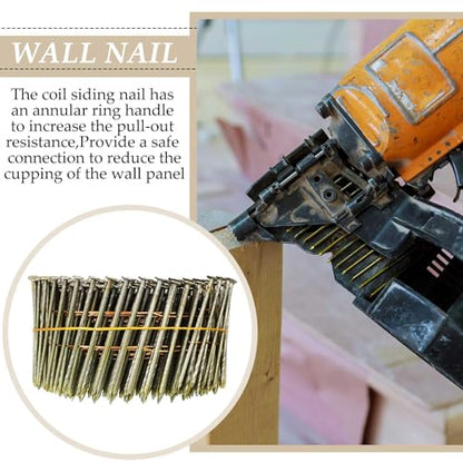 Hotop 3600 Count 15-degree Coil Siding Nails, Wire Collated, 1 3/4 Inch - size: 1 3/4 Inch