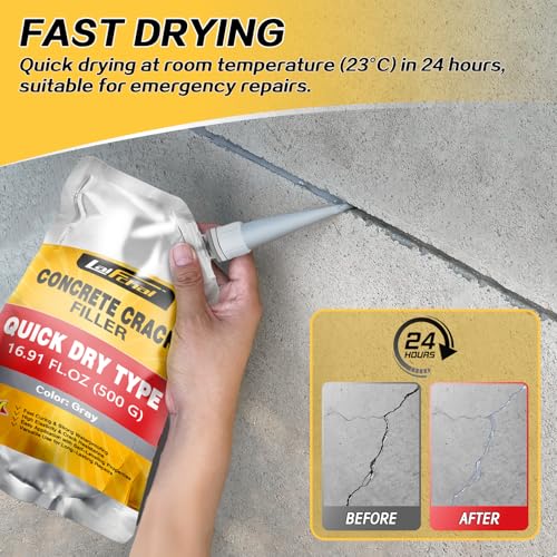 Concrete Crack Filler, Cement Crack Filler, Waterproof Repair Sealant, Quick-Drying Sealing Adhesive–Self-Leveling, Multipurpose, Durable Filler for Driveway, Sidewalk & Crack Repair (2 Pack - 2.2LB) - style: 2 Pack - 2.2LB