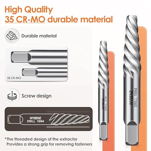 14Pcs Screw Extractor Set and Left Hand Drill Bits Set Easy Out Extractor - size: 14PCS
