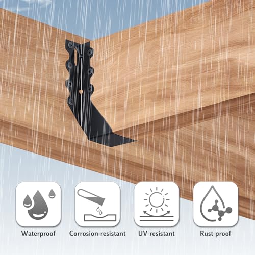 WellMade 2x6 Joist Hanger, Heavy Duty Carbon Steel Black Finish, 24 Pack Wood Connector for Deck Framing, Floor Joists & Structural Support