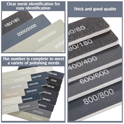Maxdot 120 Pcs Sanding Sticks, Polishing and Twigs Set, Double Angle Shape - style: Double Angle Shape