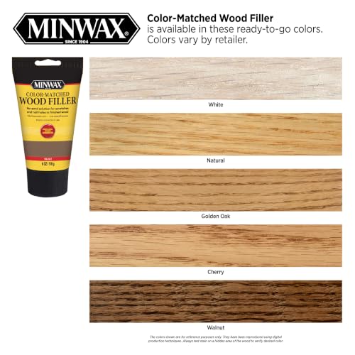 Minwax Color-Matched Wood Filler, Natural, 6 oz - color: Natural, size: 6 oz.