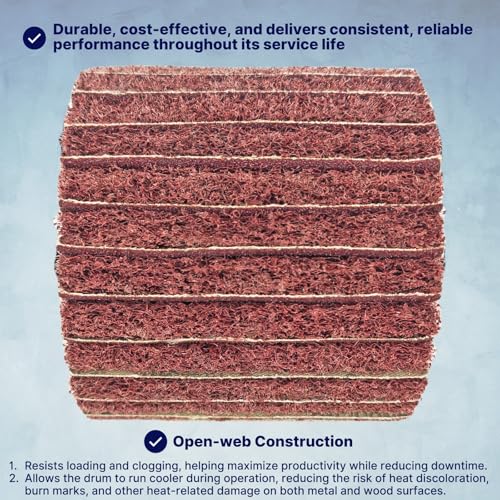 JONAS C 2 Pcs 4.7" x 4" 60 Grit Surface Conditioning Drum - style: 60 grit with sandpaper