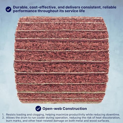 JONAS C 2 Pcs 4.7" x 4" 60 Grit Surface Conditioning Drum - style: 60 grit with sandpaper