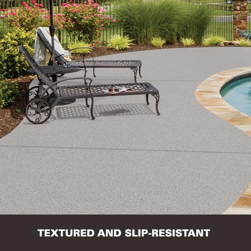KILZ Decorative Slip-Resistant Concrete Coating, Gray, 1 Gallon - color: Gray