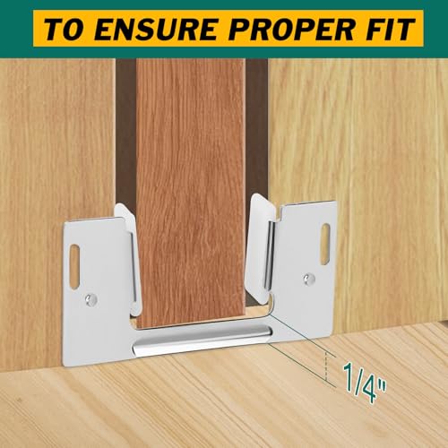 8Pcs Pocket Door Guide Bottom, Jamb Mounted for 1-3/8Inch Thick Door