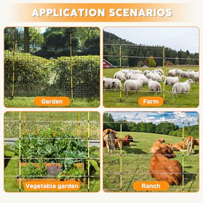 48In/4FT Fiberglass Step-in Electric Fence Posts