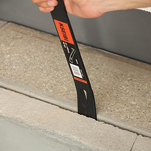 KSEIBI 285150 Hand Wonder Crow Bar Tool, Steel Nail Puller Paint Lid Lifter Trim Small Flat Pry Bar 15" inch for Prying, Scraping, Lifting, Pulling, Utility Claw Wonderbar (Pack of 2) - size: 15 Inch (380mm) (Pack of 2)