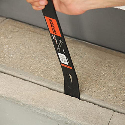 KSEIBI 285150 Hand Wonder Crow Bar Tool, Steel Nail Puller Paint Lid Lifter Trim Small Flat Pry Bar 15" inch for Prying, Scraping, Lifting, Pulling, Utility Claw Wonderbar (Pack of 2) - size: 15 Inch (380mm) (Pack of 2)