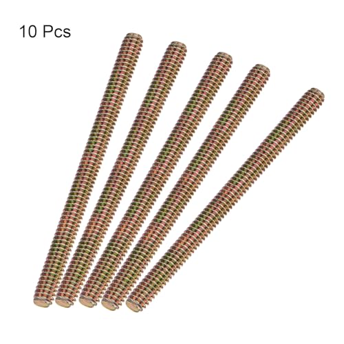 uxcell 10pcs Color Zinc Fully All Threaded Rod 1/4"-20, 4" Length, Carbon Steel Thread Screw for Furniture Mounting Assembly Fastening - size: 1/4x4 inch