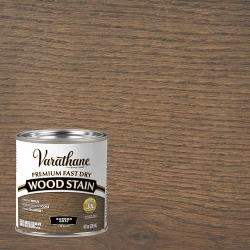 Varathane Premium Fast Dry Carbon Gray Wood Stain - color: Carbon Gray, size: 0.25 Quart (Pack of 1)
