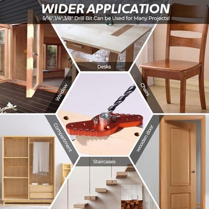 Dowel Jig Kit for Floating Shelf Bracket(& 1/2" x 11.8" Drill Bit)