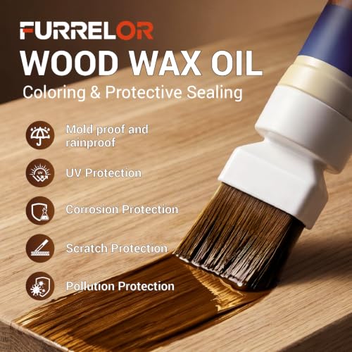Wood Stain Sealer 135ml/5.3oz Water Based Walnut Wood Stain in One Brush - color: Teak