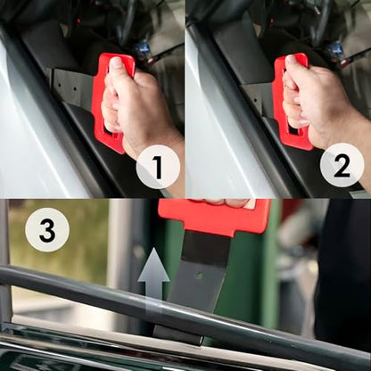 QMARK Window Belt Molding Remover Tool, Black/Red