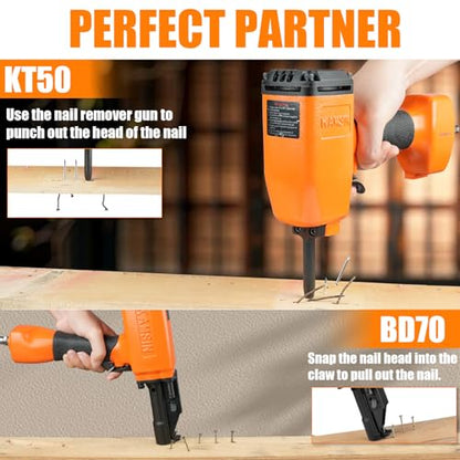 KT50 Pneumatic Nails Puller, Air Nail Remover with Safety Lock