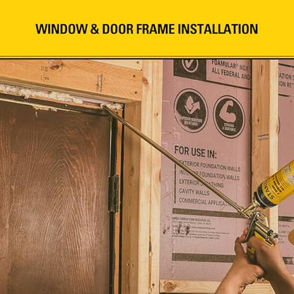 STANLEY F948P All Season Pro Gap Filler - Window & Door Filler in 10F˚, Expanding Polyurethane Sealant for Gaps & Cracks, | Gun Use, Gun NOT Included | 24 Oz, 12 Pack - size: 12 Pack, style: All Season Pro