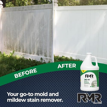 RMR-86 Instant Mold and Mildew Stain Remover Spray - Scrub Free Formula, 1 Gallon - size: 128 Fl Oz (Pack of 1)