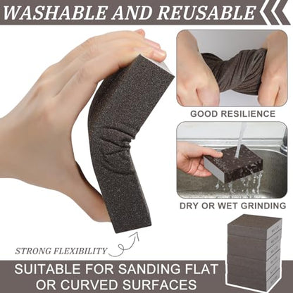 Gisafai 100 Pcs Dual Angle Sanding Sponge Bulk, 80/120 Grit Double Sided - style: 80/120 Grit