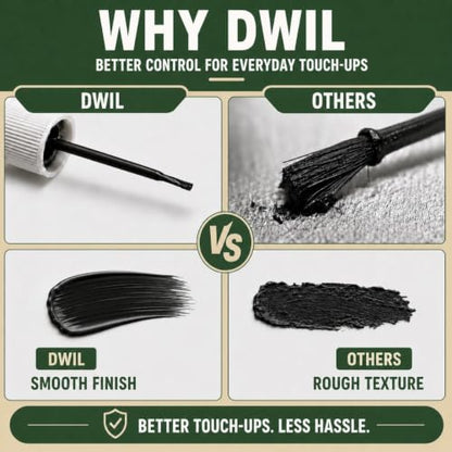 DWIL Wood Paint Touch Up Paint - 1.5 Oz Touch Up Paint Pen, Quick-Dry Black Paint for Wood Scratches,Chips and Spots on Furniture, Cabinets, Doors, Tables, Dressers (Black) - color: Black
