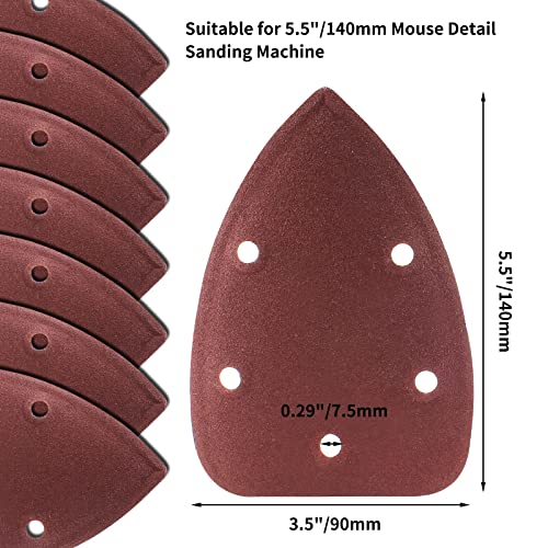 Mouse Detail Sander Sandpaper, 150 Grit, 50 Pcs - size: 150 Grit - 50 Pcs