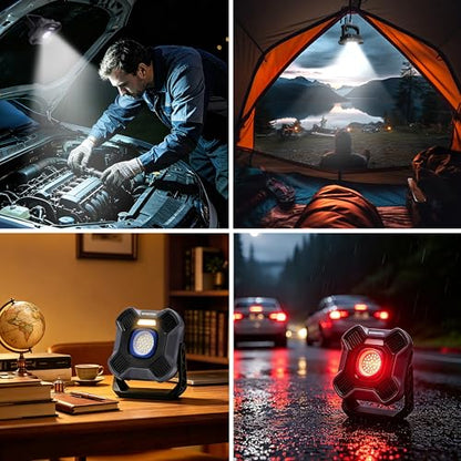 WORKPRO Magnetic Work Light, 4000mAh Rechargeable LED Work Lights, 2000LM