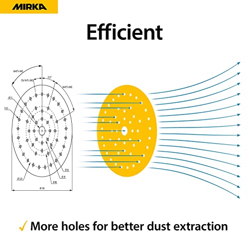 Mirka Gold Multifit 5 Inch 800 Grit Hook and Loop Sanding Discs, 50 Pack - size: Grit 800