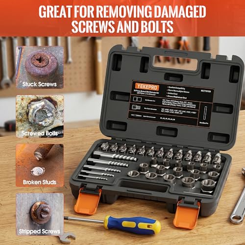36PCS 3-in-1 Easy Out Screw & Bolt Extractor Set - size: 36PCS